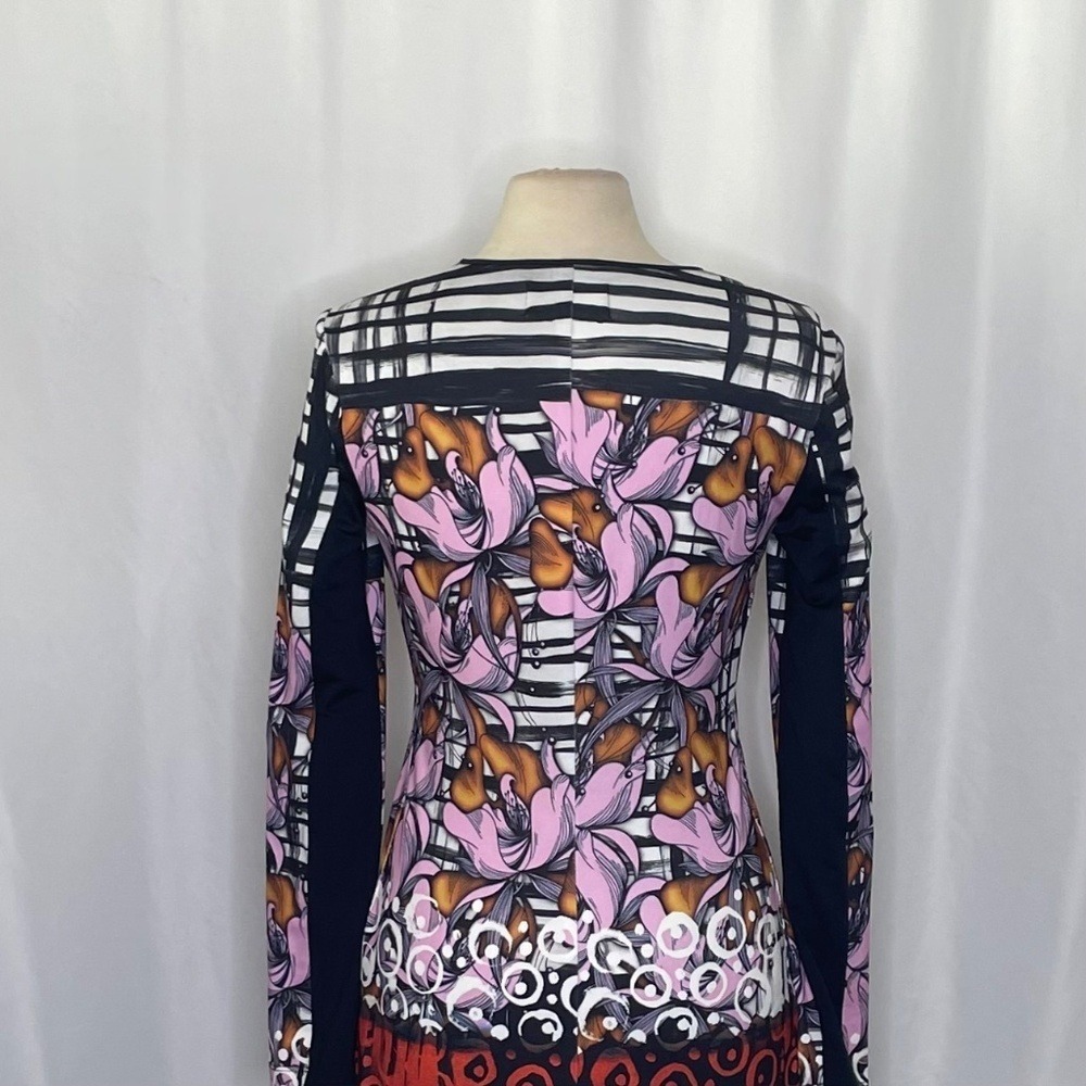 CLOVER CANYON Floral Fields Jersey Knit Shift Dress Colourful Graphic Large - Picture 8 of 12